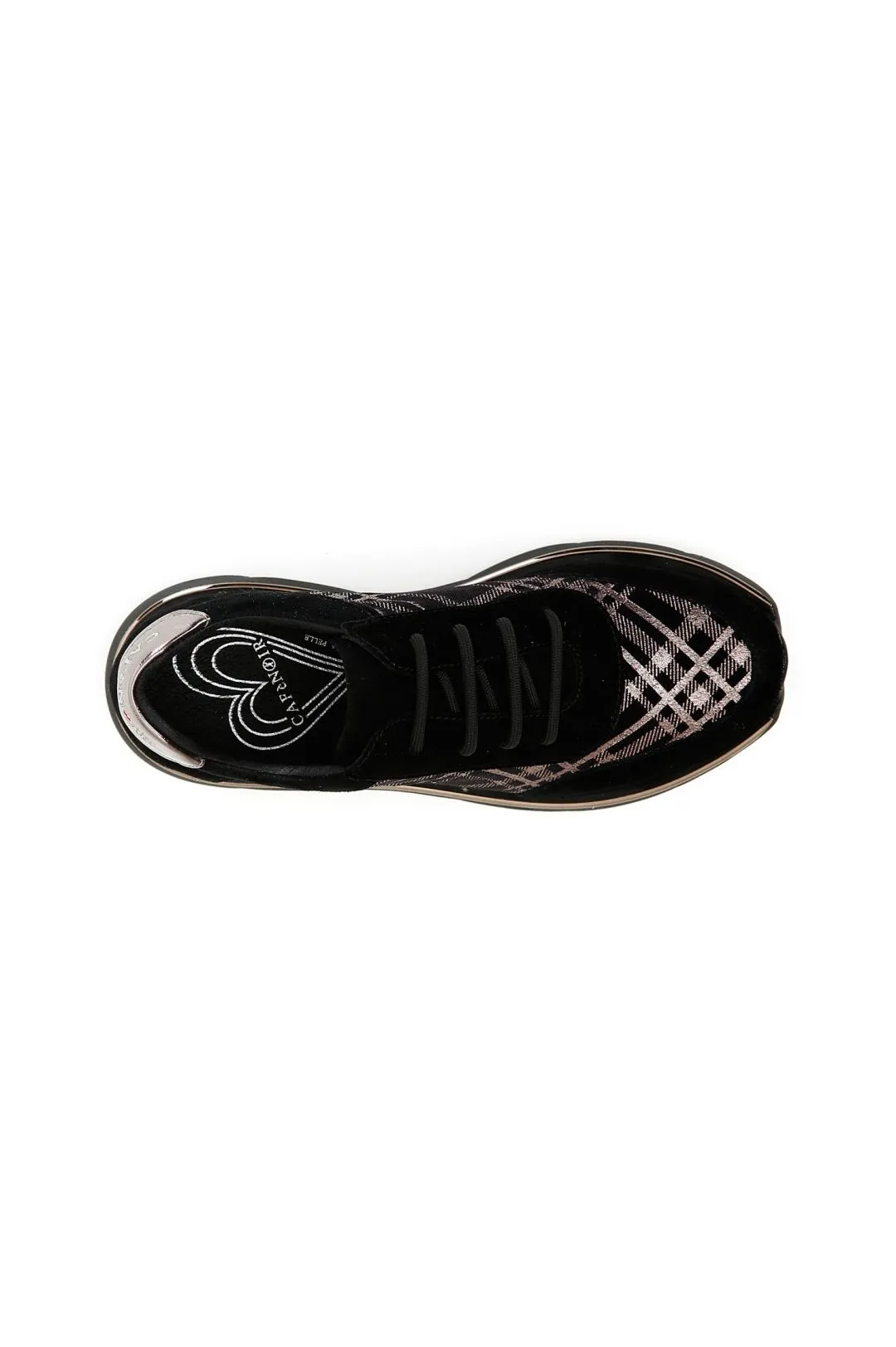 sneakers in velluto e pelle scamosciata