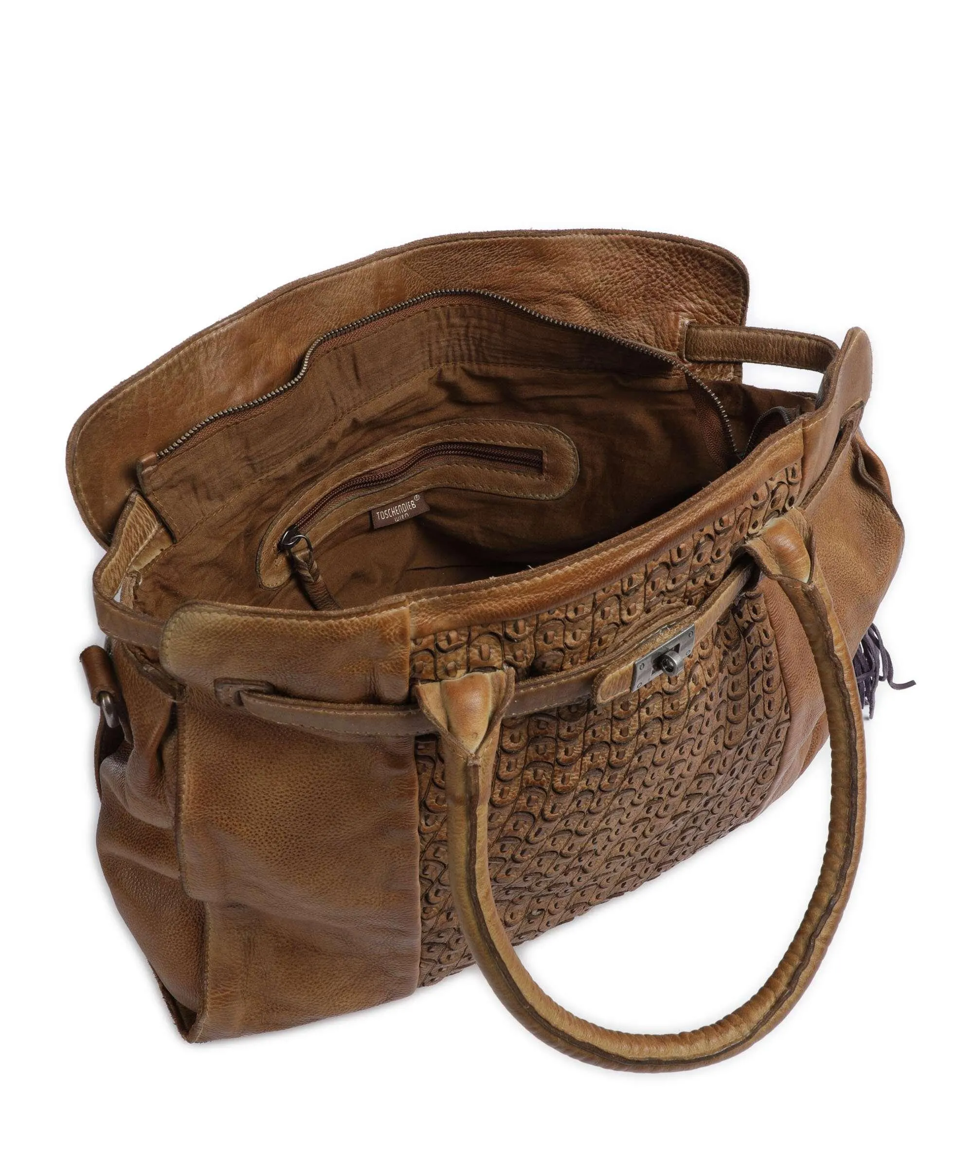  Taschendieb Wien Am Bauernmarkt 1 Borsa shopper pelle di vacchetta grana marrone  