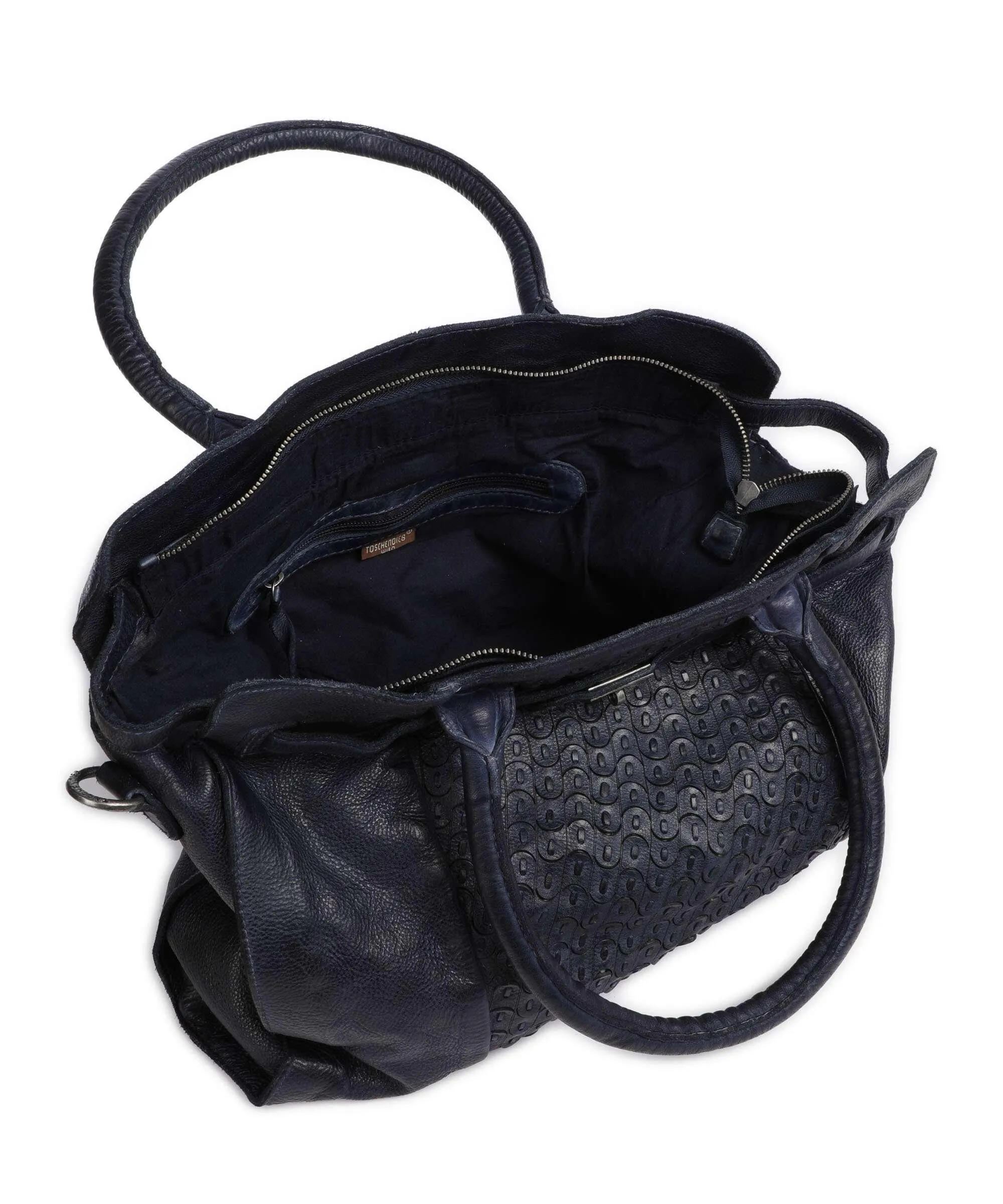  Taschendieb Wien Am Bauernmarkt 1 Borsa shopper pelle di vacchetta grana navy  