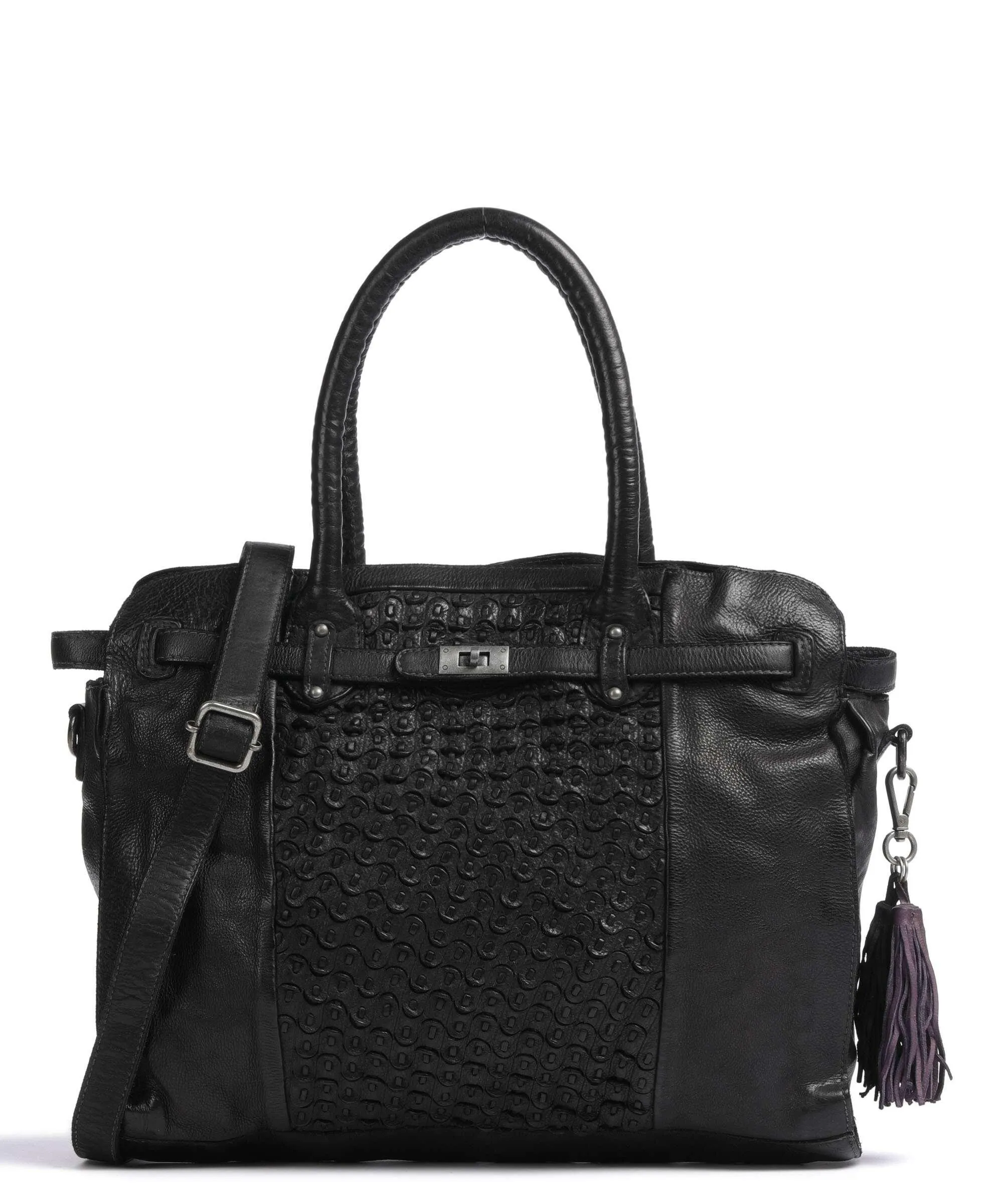  Taschendieb Wien Am Bauernmarkt 1 Borsa shopper pelle di vacchetta grana nero  