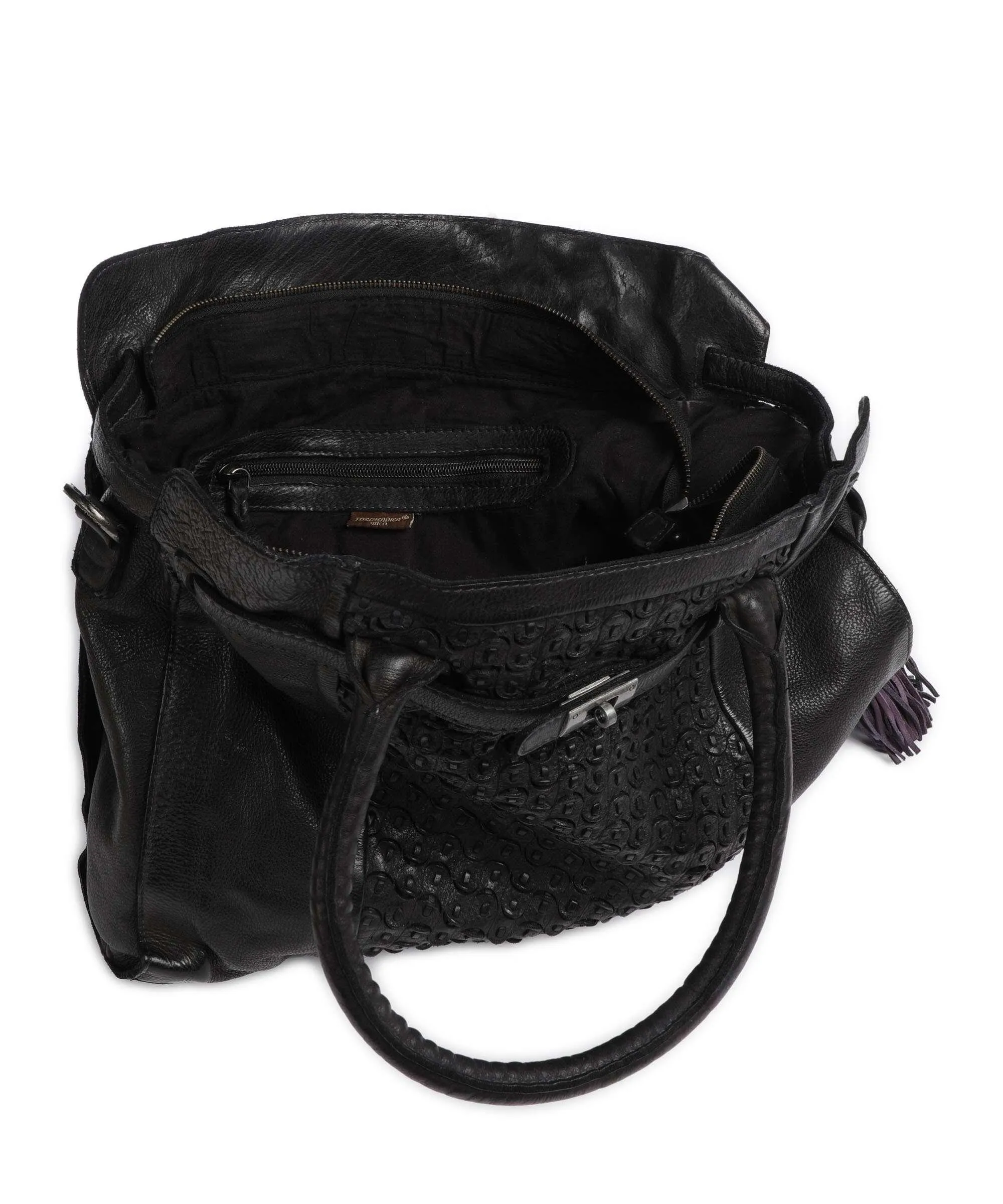  Taschendieb Wien Am Bauernmarkt 1 Borsa shopper pelle di vacchetta grana nero  