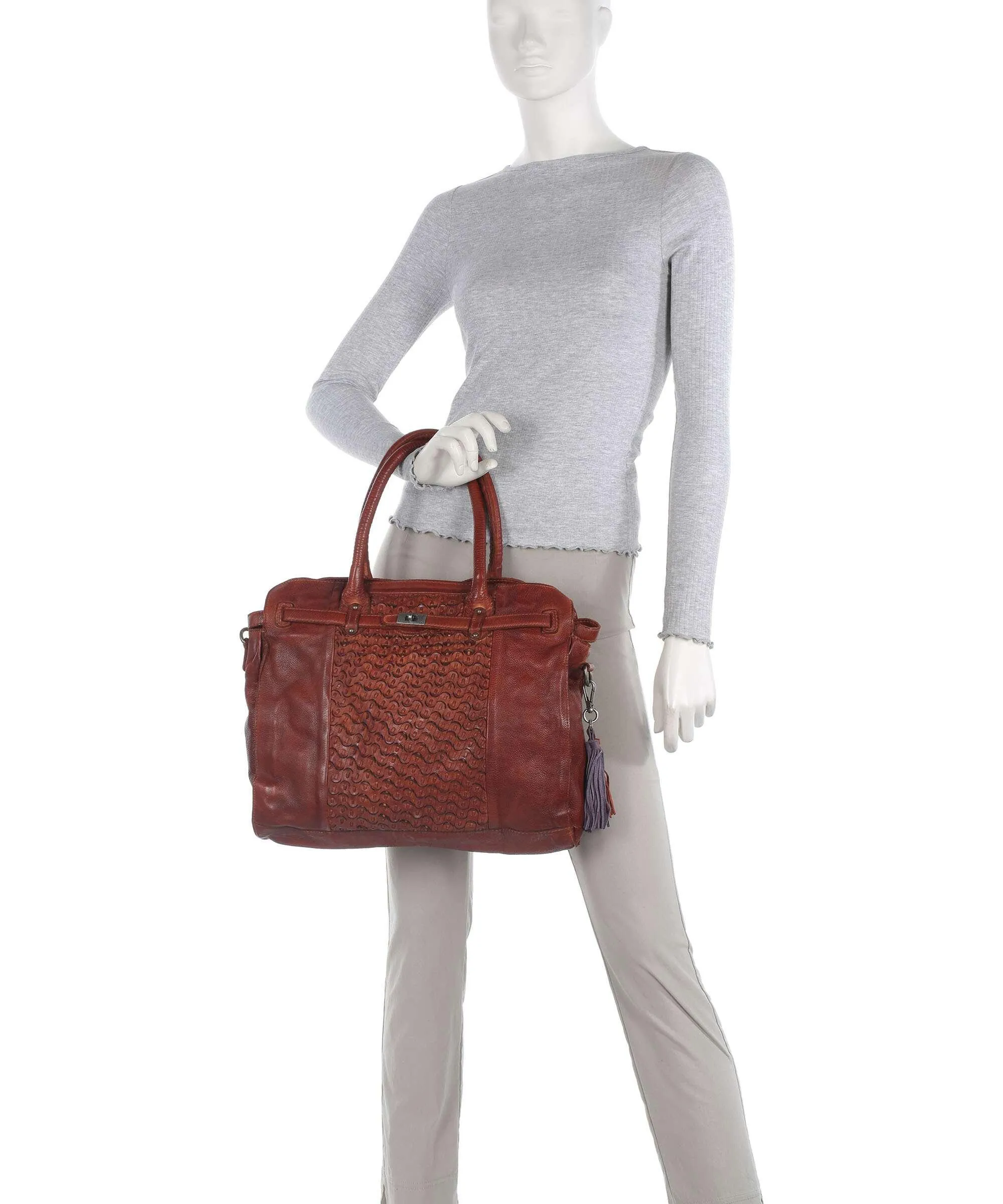  Taschendieb Wien Am Bauernmarkt 1 Borsa shopper pelle di vacchetta grana ramato  