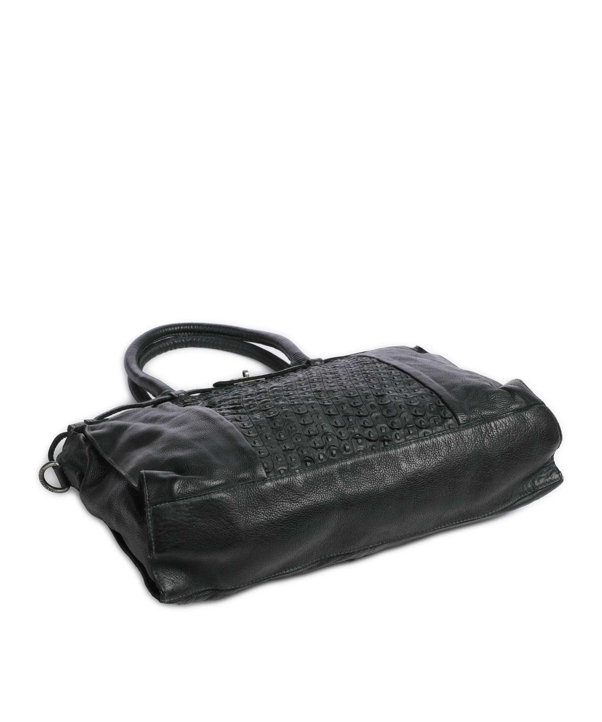  Taschendieb Wien Am Bauernmarkt 1 Borsa shopper pelle di vacchetta grana verde scuro  