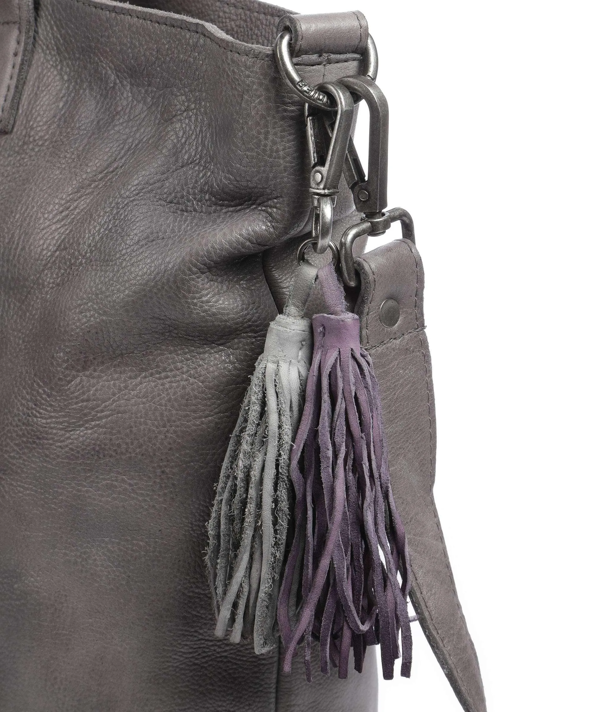  Taschendieb Wien Herzgasse 6 Borsa shopper pelle di vacchetta grana grigio  