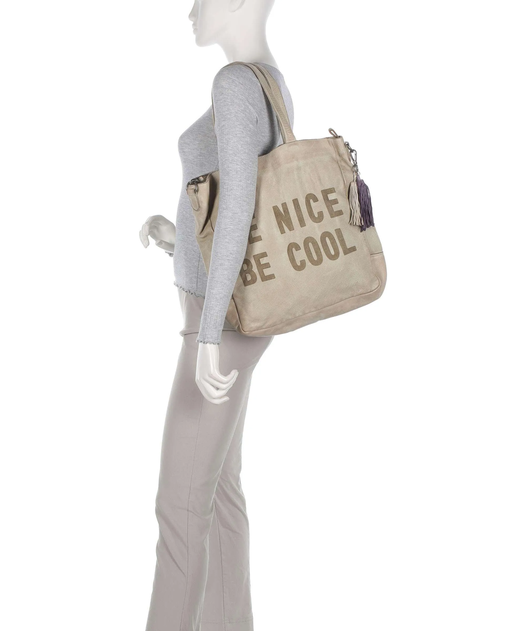  Taschendieb Wien Paniglgasse 1 Borsa shopper pelle di vacchetta grana beige  