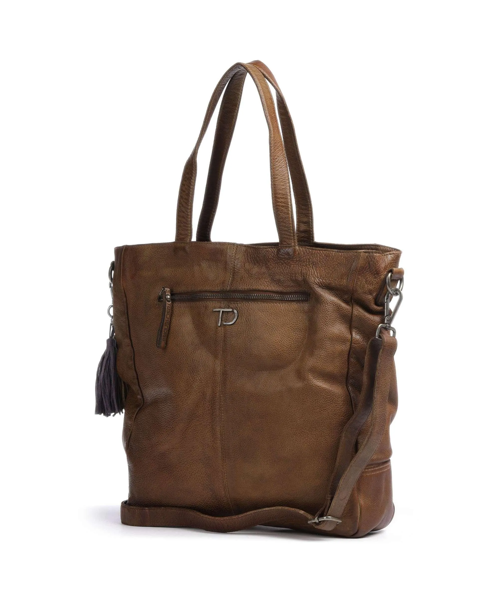  Taschendieb Wien Paniglgasse 1 Borsa shopper pelle di vacchetta grana marrone  