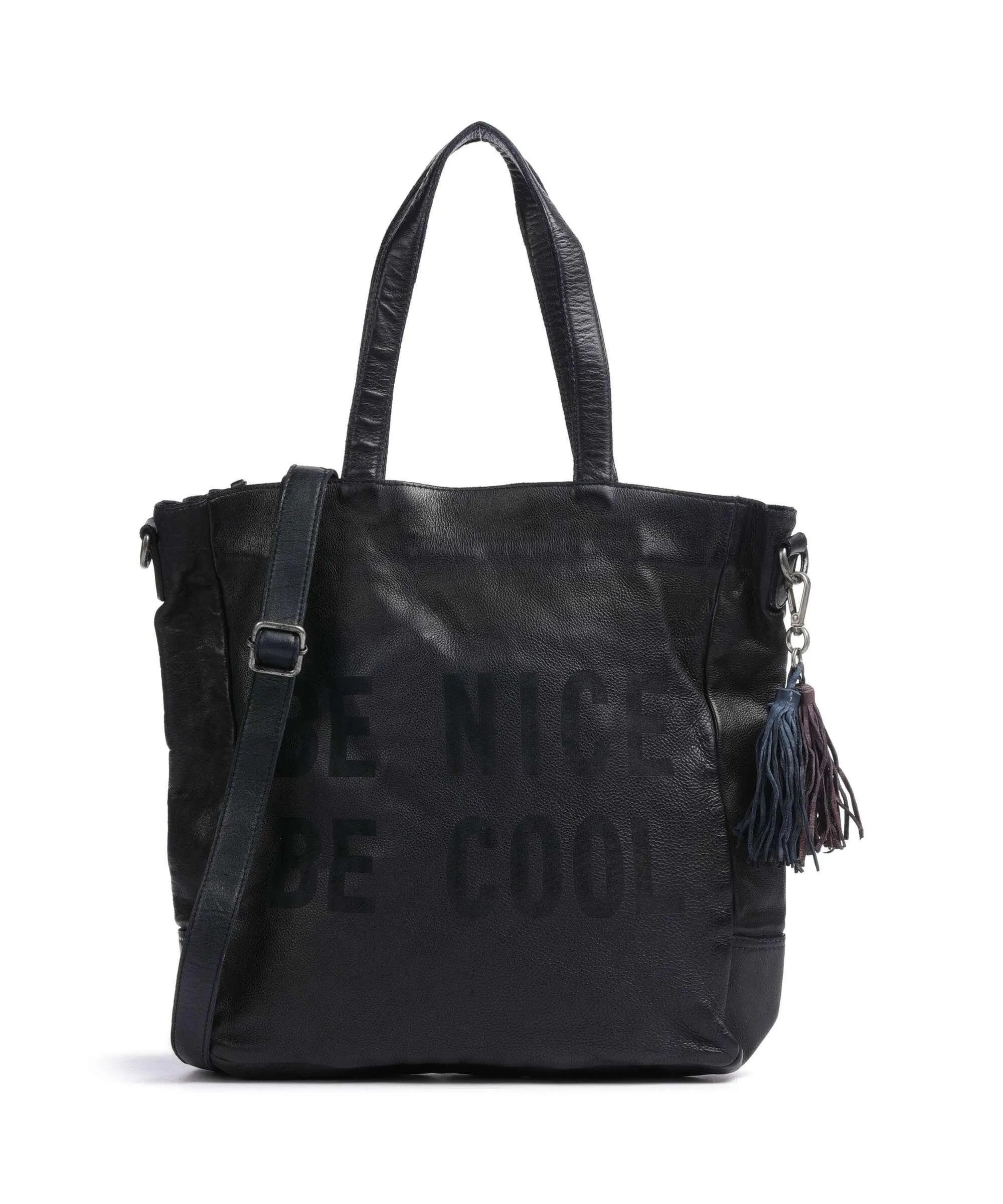  Taschendieb Wien Paniglgasse 1 Borsa shopper pelle di vacchetta grana navy  