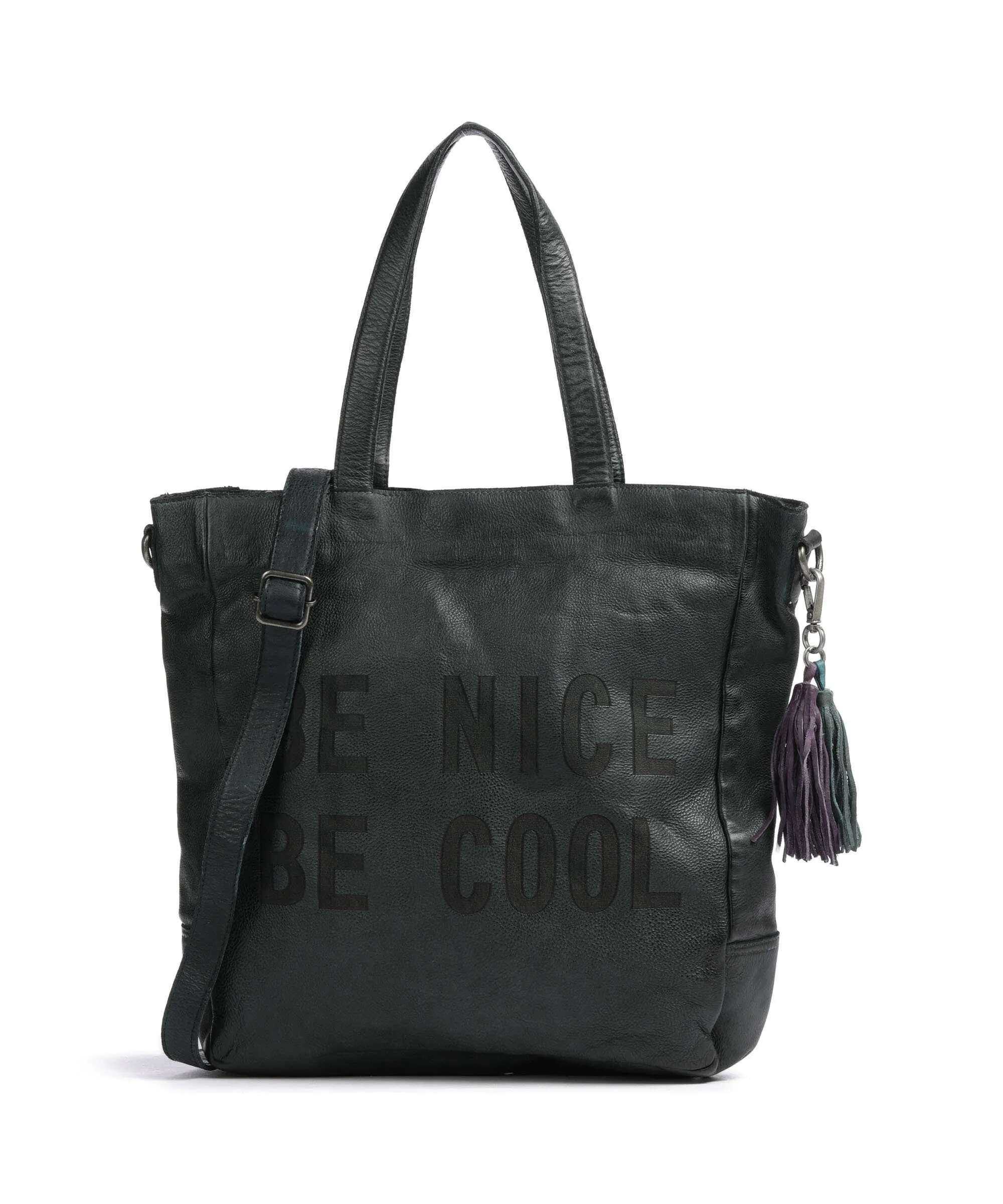 Taschendieb Wien Paniglgasse 1 Borsa shopper pelle di vacchetta grana verde scuro  