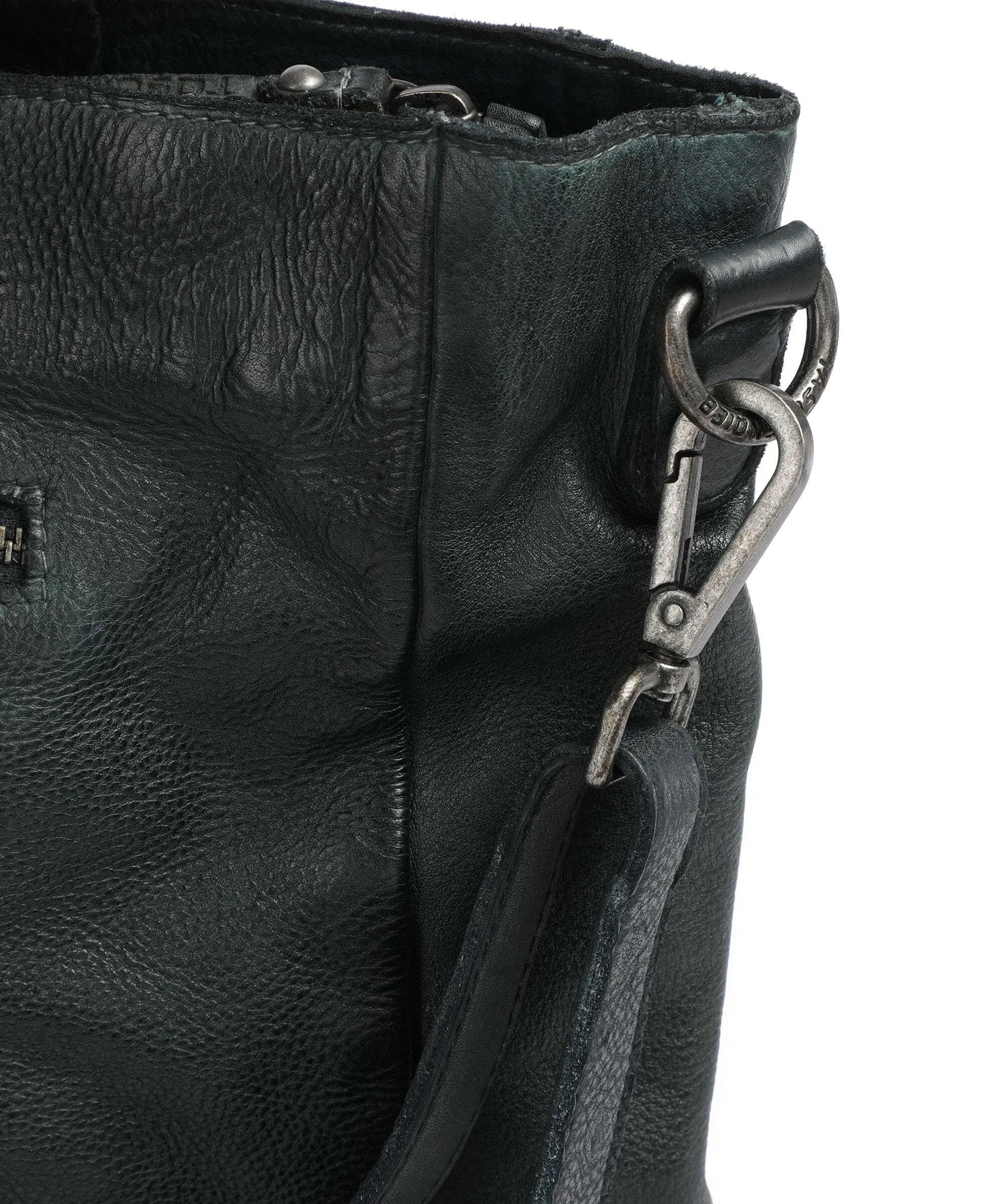  Taschendieb Wien Paniglgasse 1 Borsa shopper pelle di vacchetta grana verde scuro  