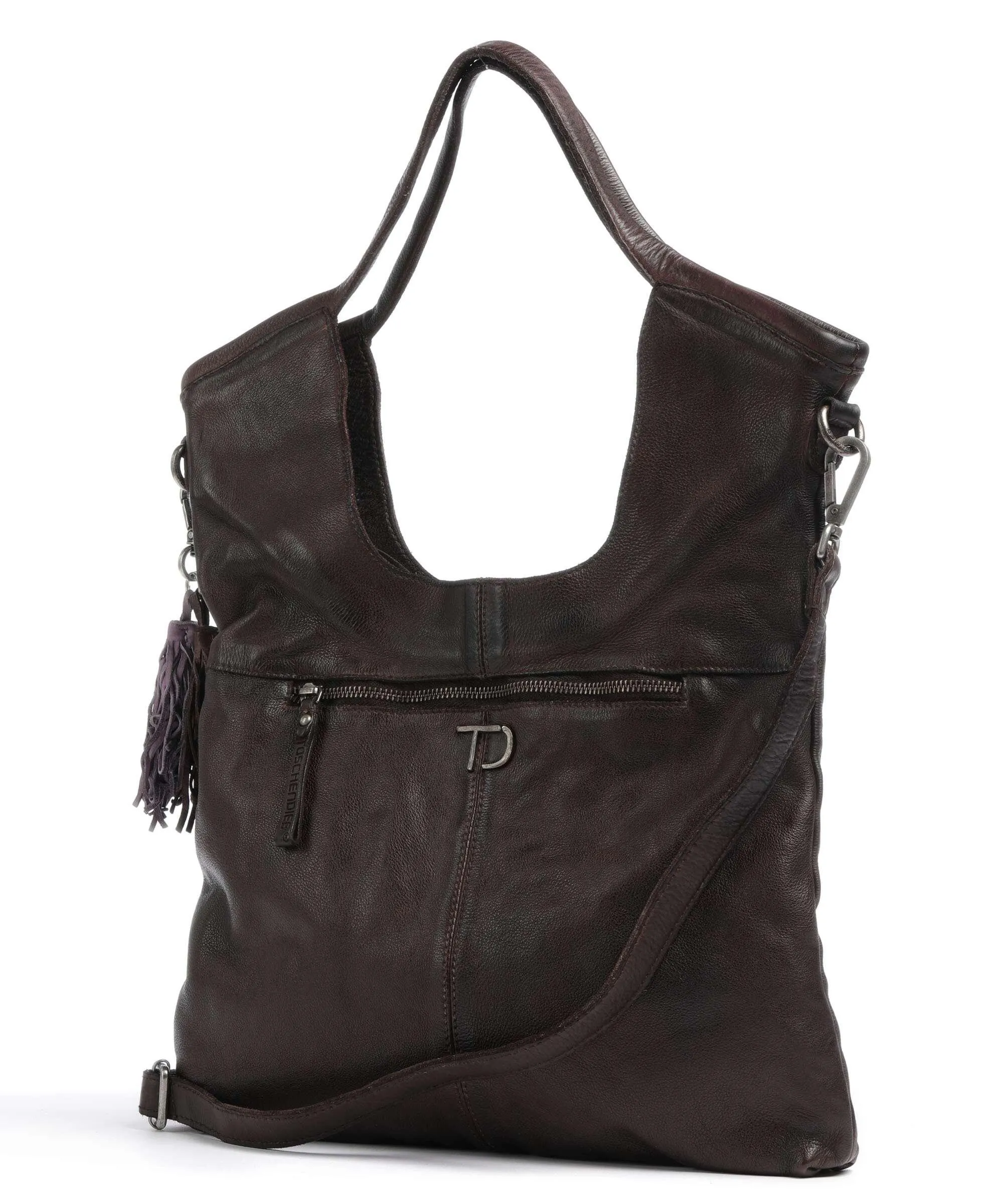  Taschendieb Wien Paniglgasse 3 Borsa shopper pelle di vacchetta finemente grana cioccolato  