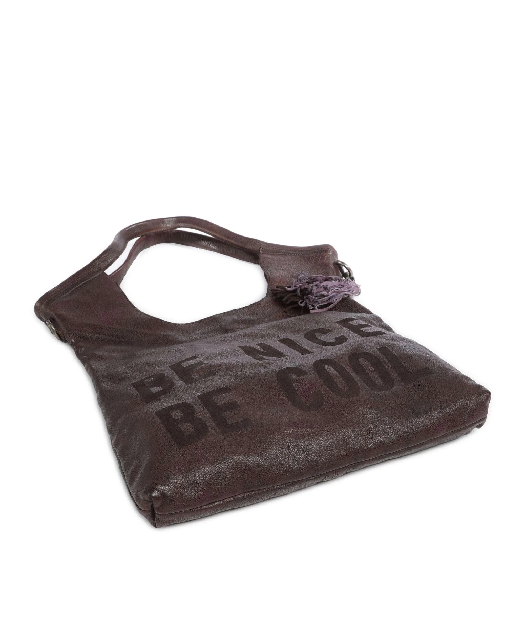  Taschendieb Wien Paniglgasse 3 Borsa shopper pelle di vacchetta finemente grana cioccolato  