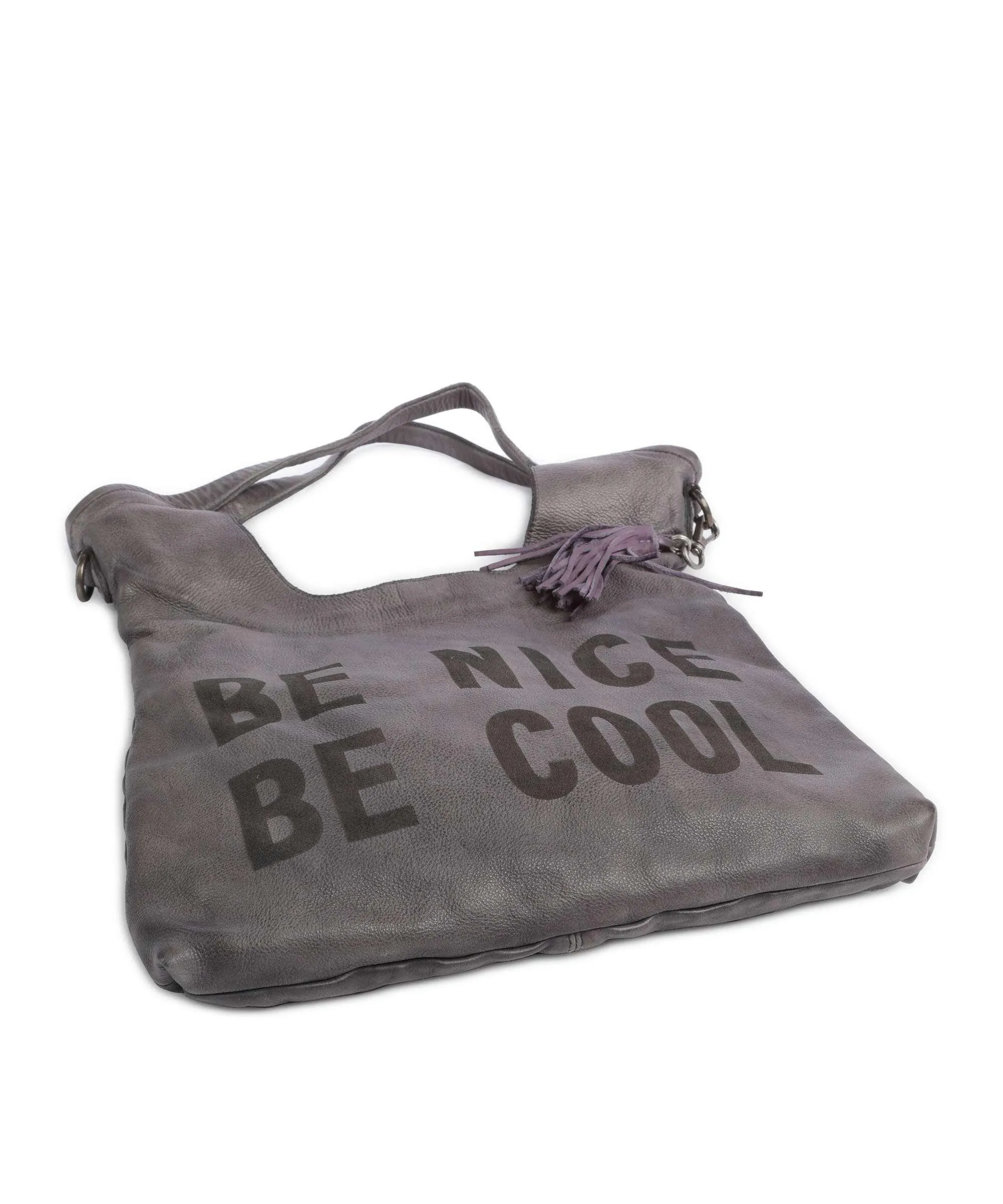  Taschendieb Wien Paniglgasse 3 Borsa shopper pelle di vacchetta finemente grana grigio  