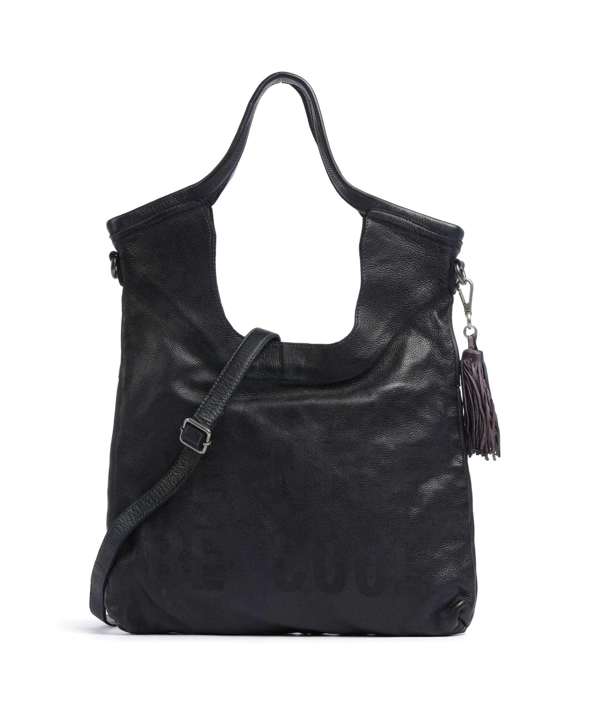  Taschendieb Wien Paniglgasse 3 Borsa shopper pelle di vacchetta finemente grana navy  