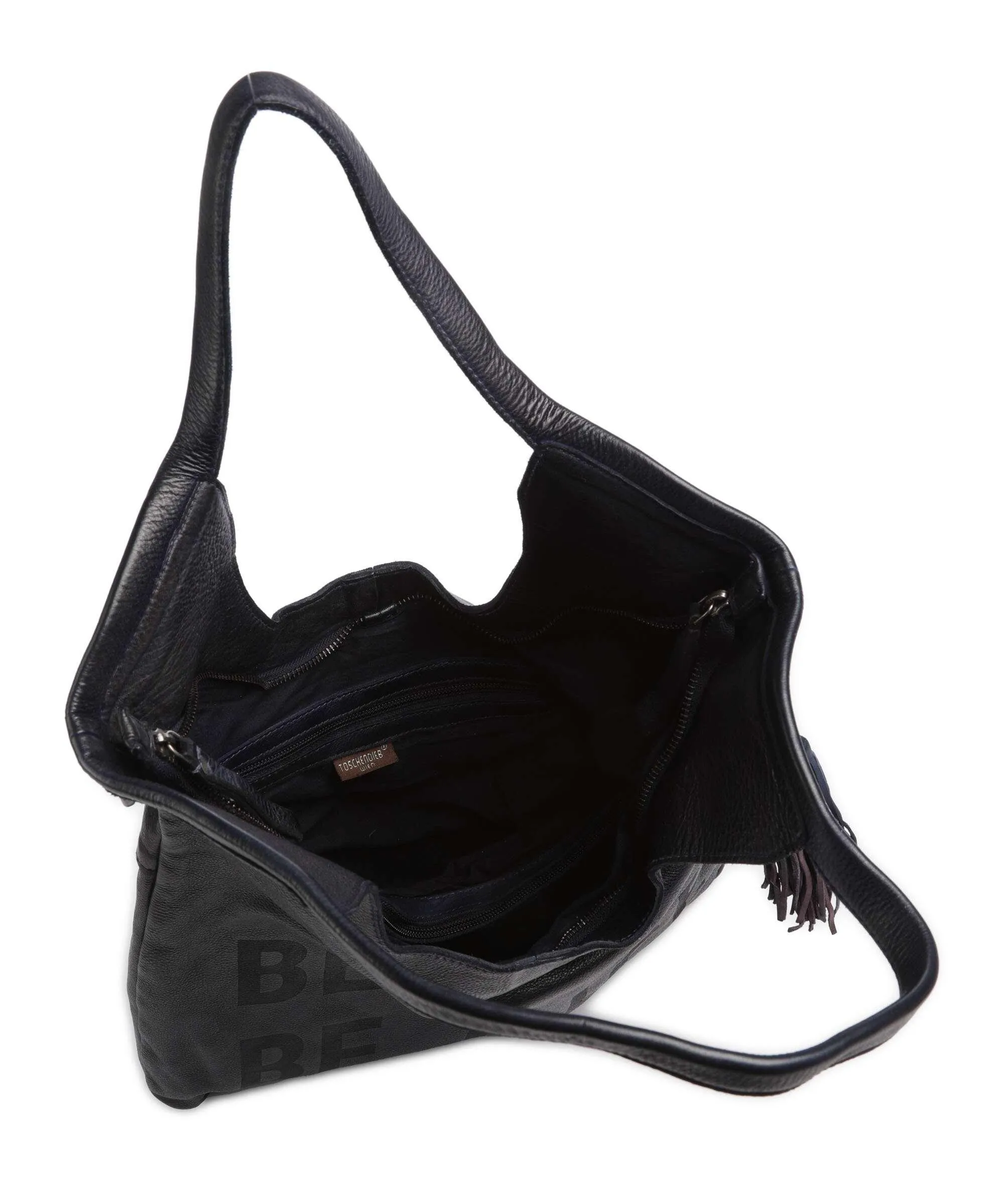  Taschendieb Wien Paniglgasse 3 Borsa shopper pelle di vacchetta finemente grana navy  