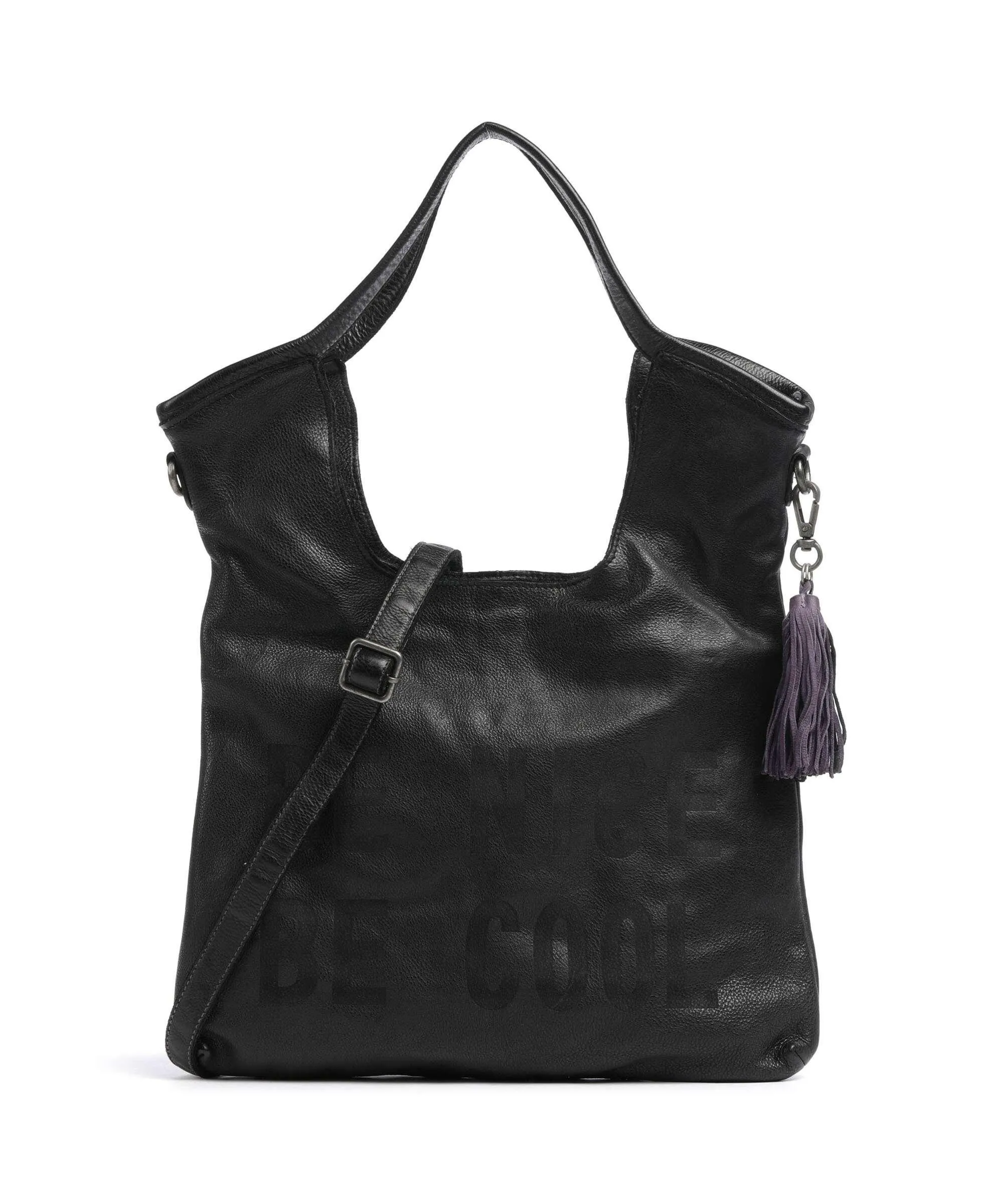  Taschendieb Wien Paniglgasse 3 Borsa shopper pelle di vacchetta finemente grana nero  