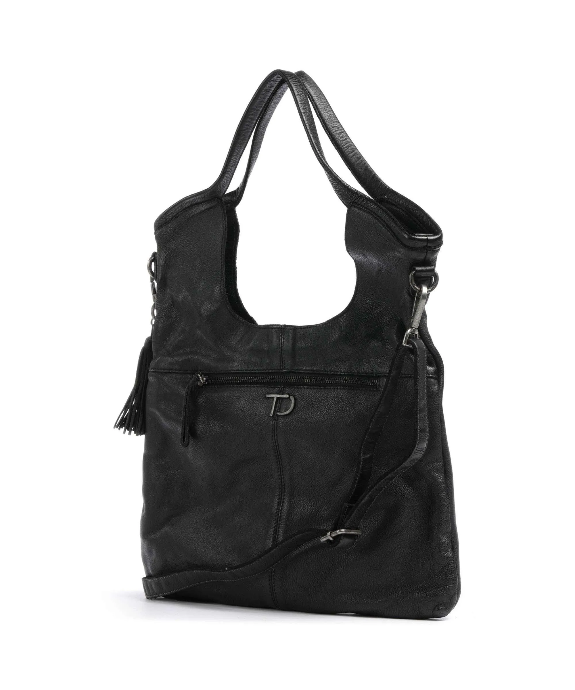  Taschendieb Wien Paniglgasse 3 Borsa shopper pelle di vacchetta finemente grana nero  
