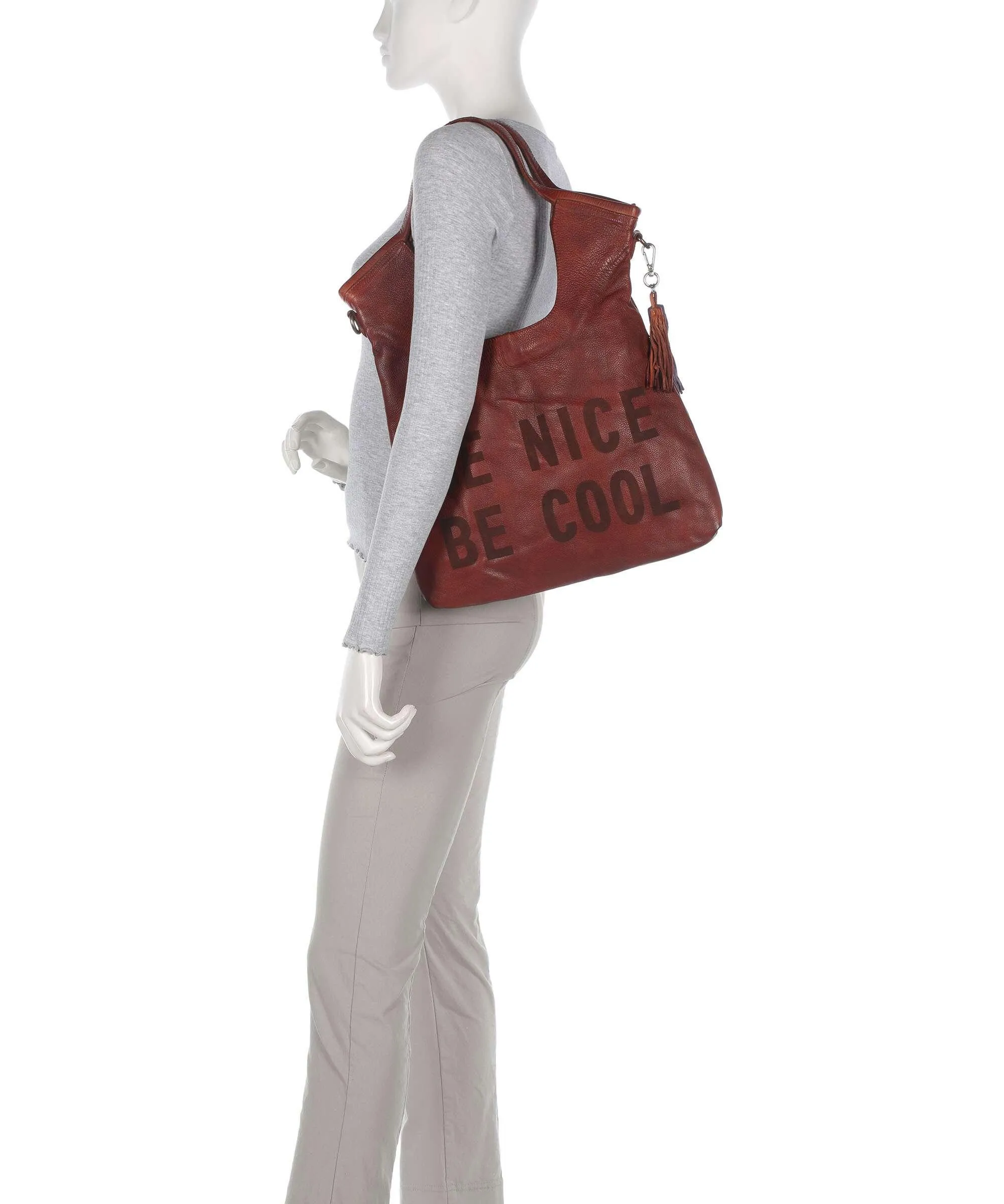  Taschendieb Wien Paniglgasse 3 Borsa shopper pelle di vacchetta finemente grana ramato  