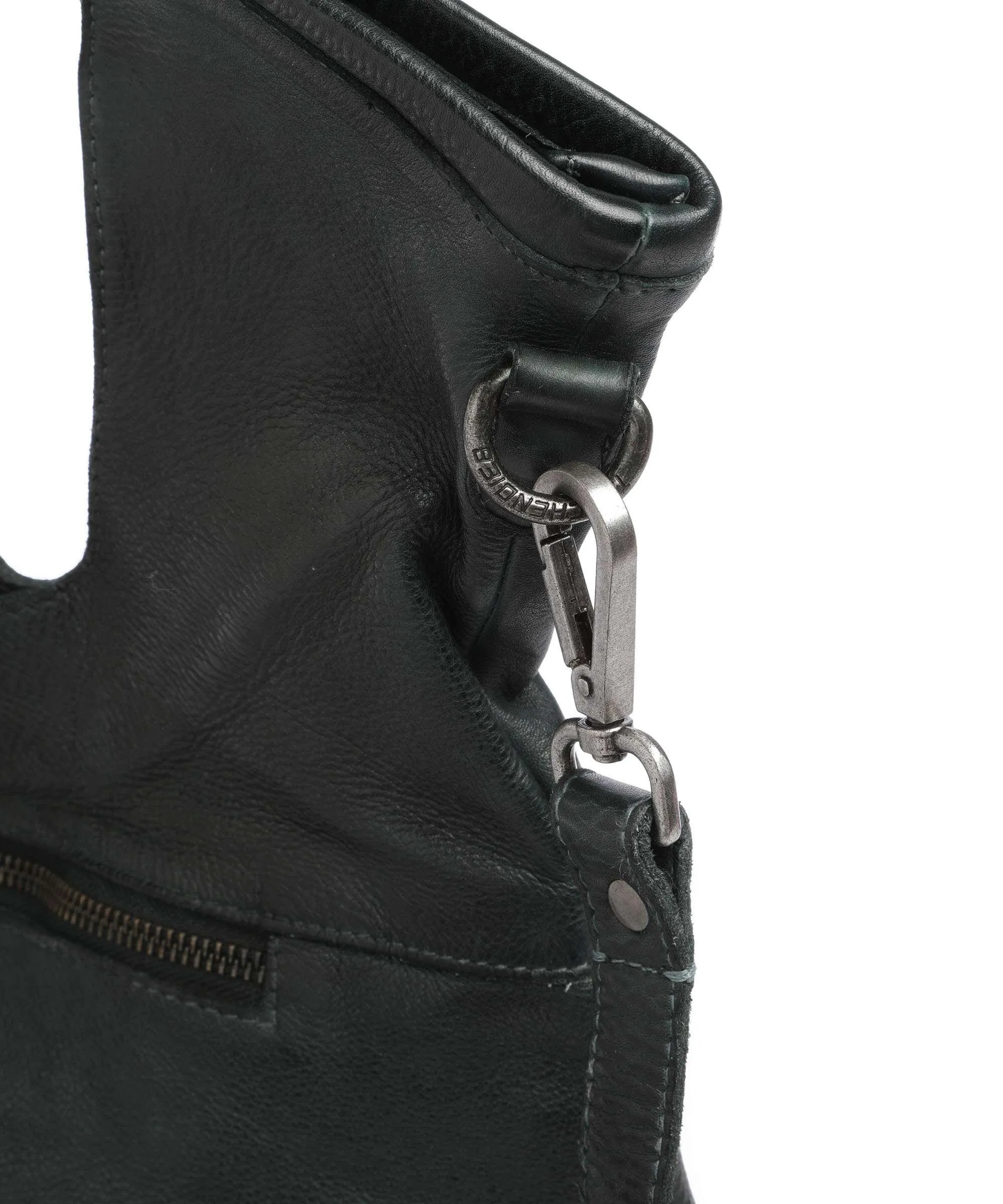  Taschendieb Wien Paniglgasse 3 Borsa shopper pelle di vacchetta finemente grana verde scuro  