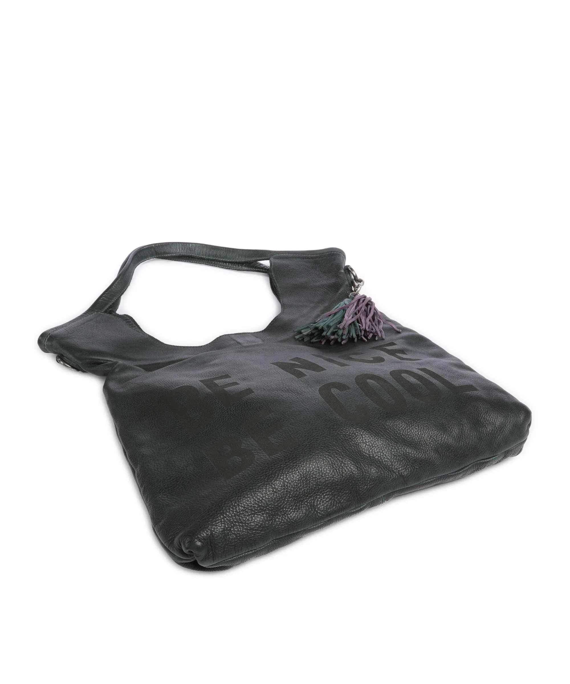  Taschendieb Wien Paniglgasse 3 Borsa shopper pelle di vacchetta finemente grana verde scuro  