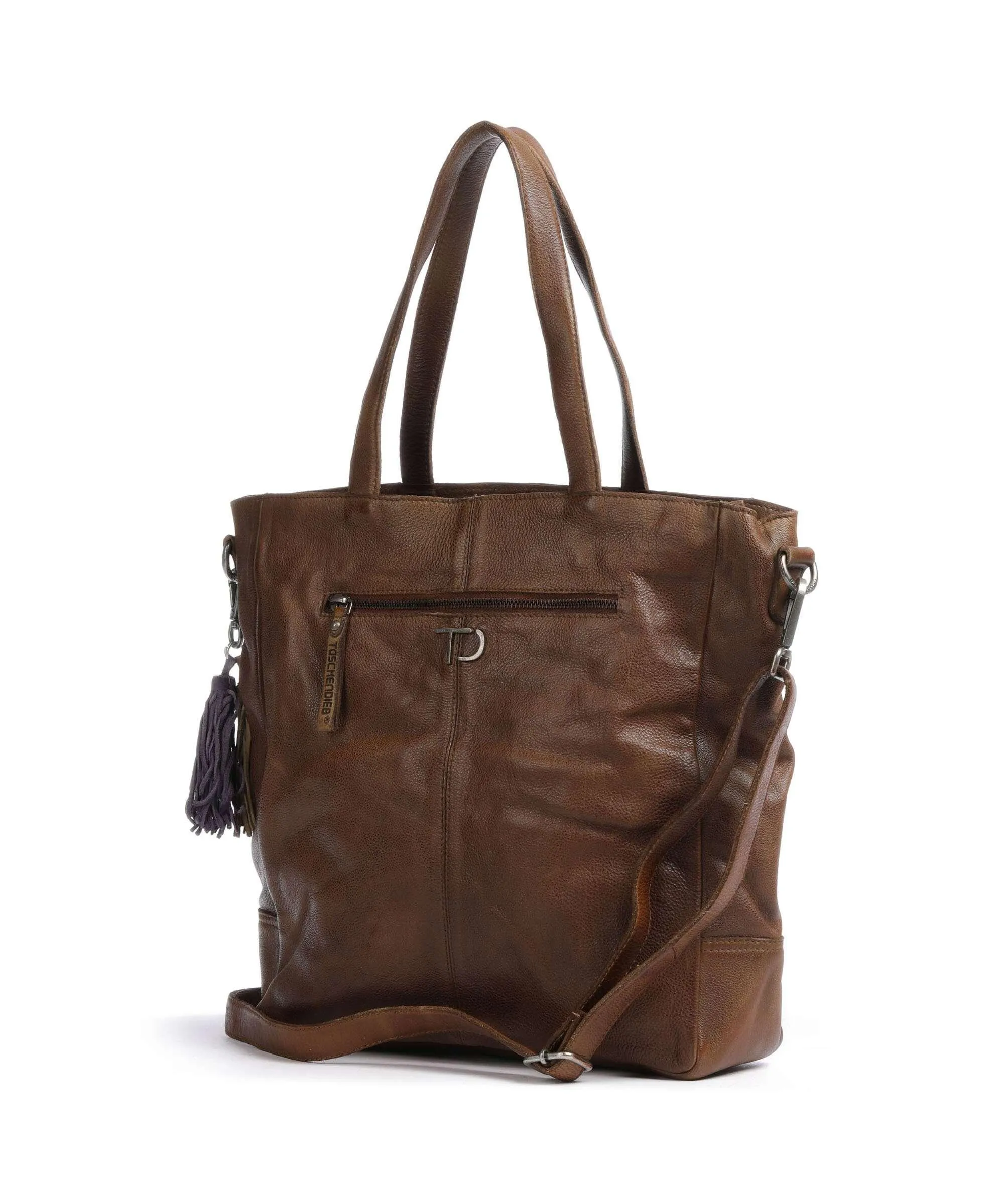  Taschendieb Wien Versöhnungsstraße 1 Borsa shopper pelle di vacchetta grana marrone  