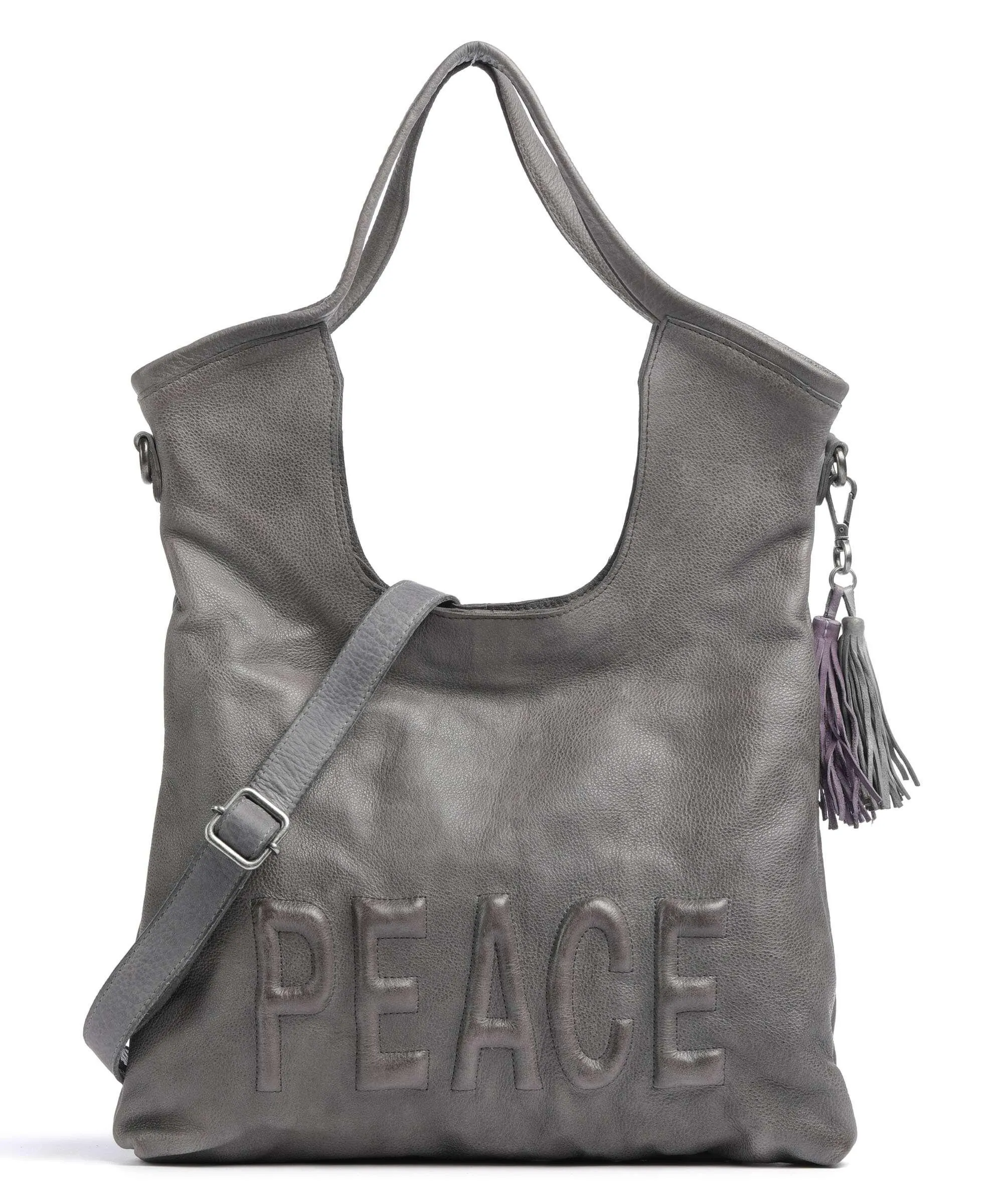  Taschendieb Wien Versöhnungsstraße 2 Borsa shopper pelle di vacchetta grana grigio  