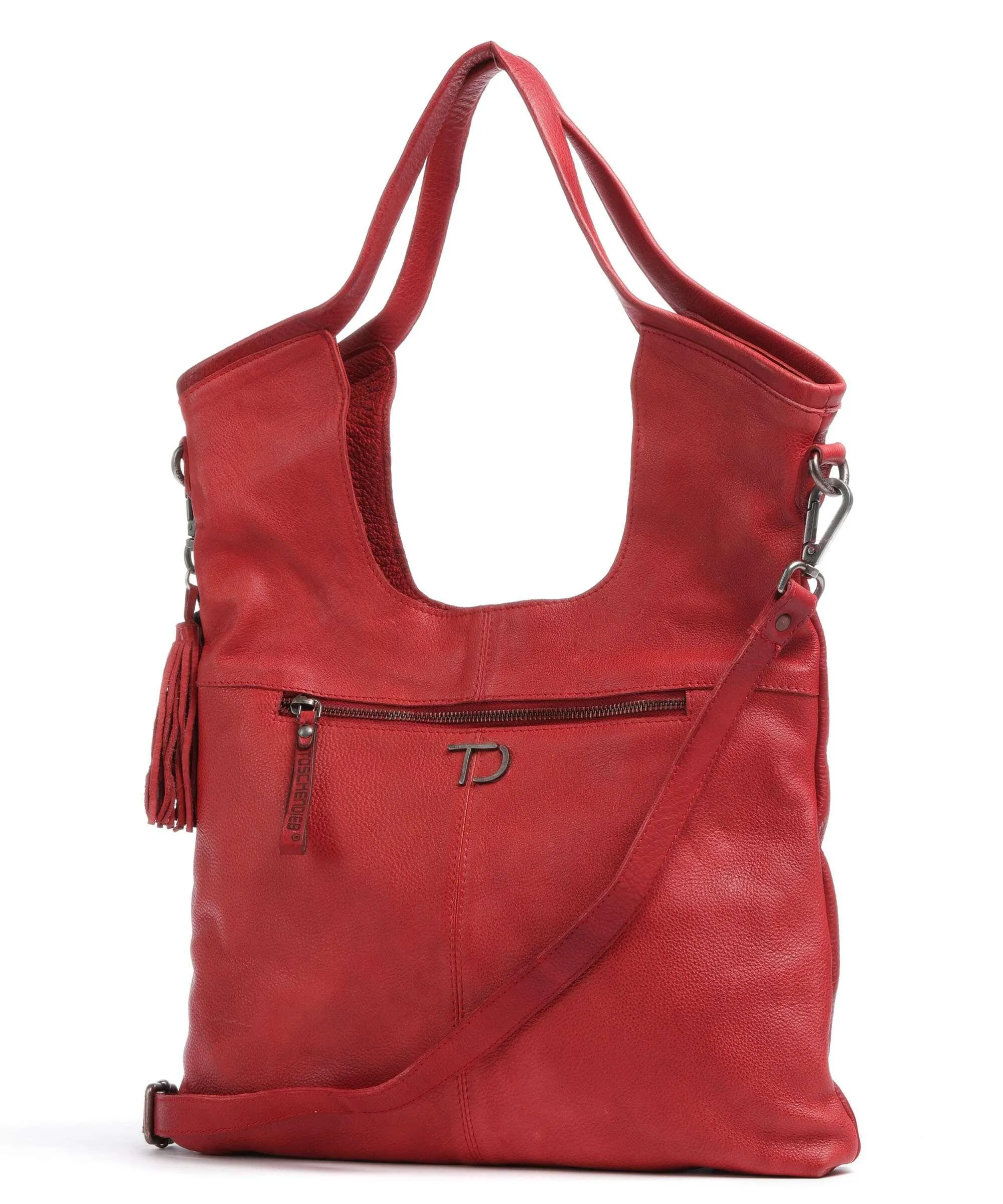  Taschendieb Wien Versöhnungsstraße 2 Borsa shopper pelle di vacchetta grana rosso  
