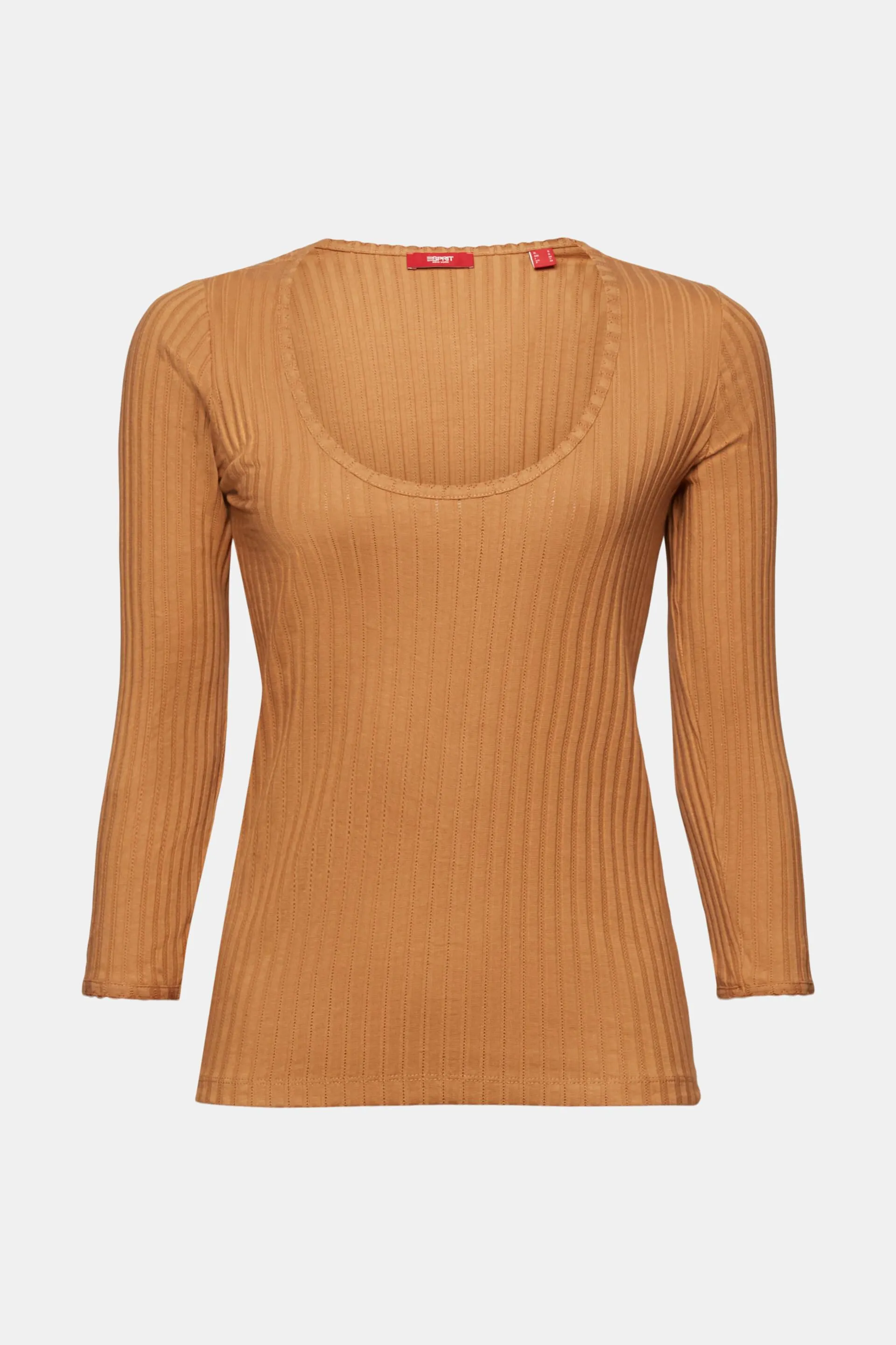 Top con scollo rifinito pointelle