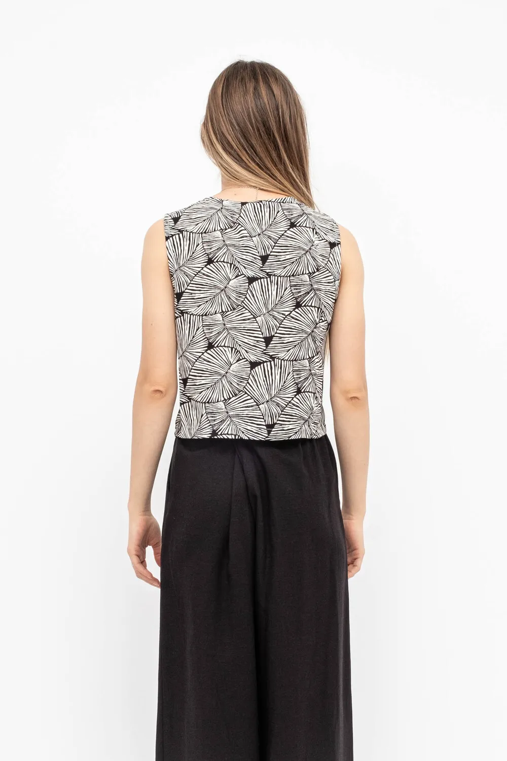 TOP GILET FIOCCHI FANT. FOGLIE