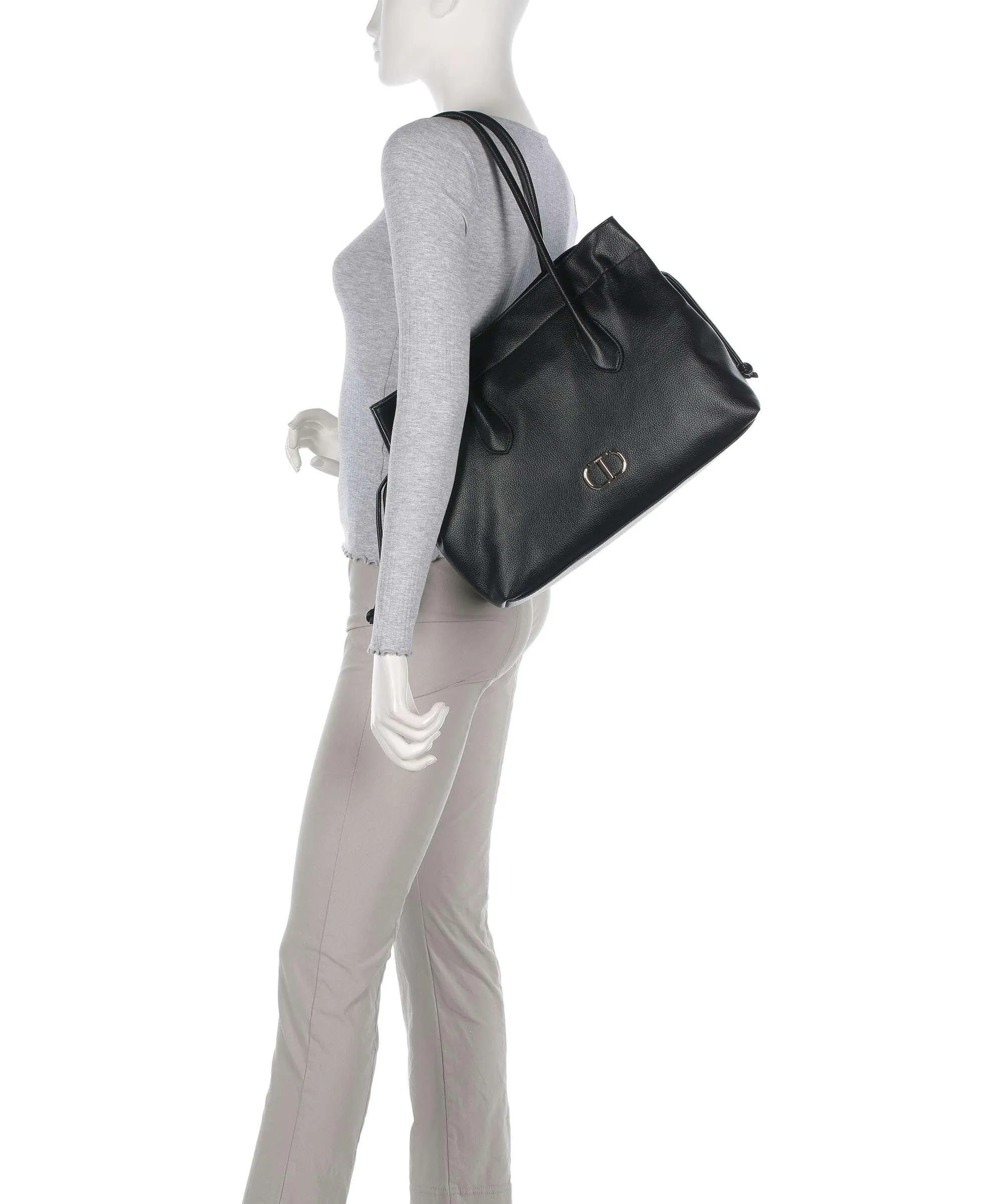 Twinset Borsa shopper pelle sintetica nero  