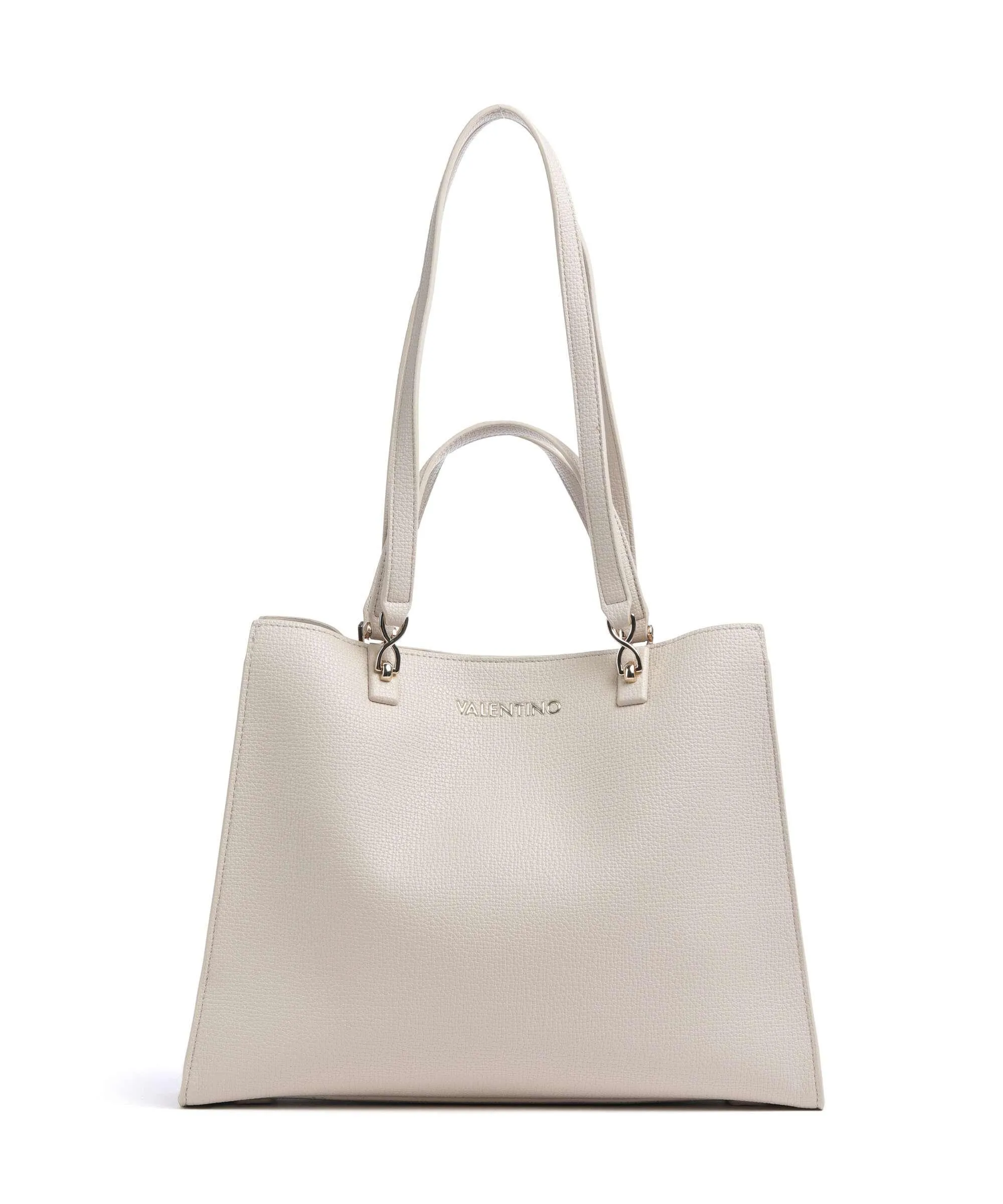  Valentino Bags Stereo Re Borsa shopper pelle sintetica avorio  