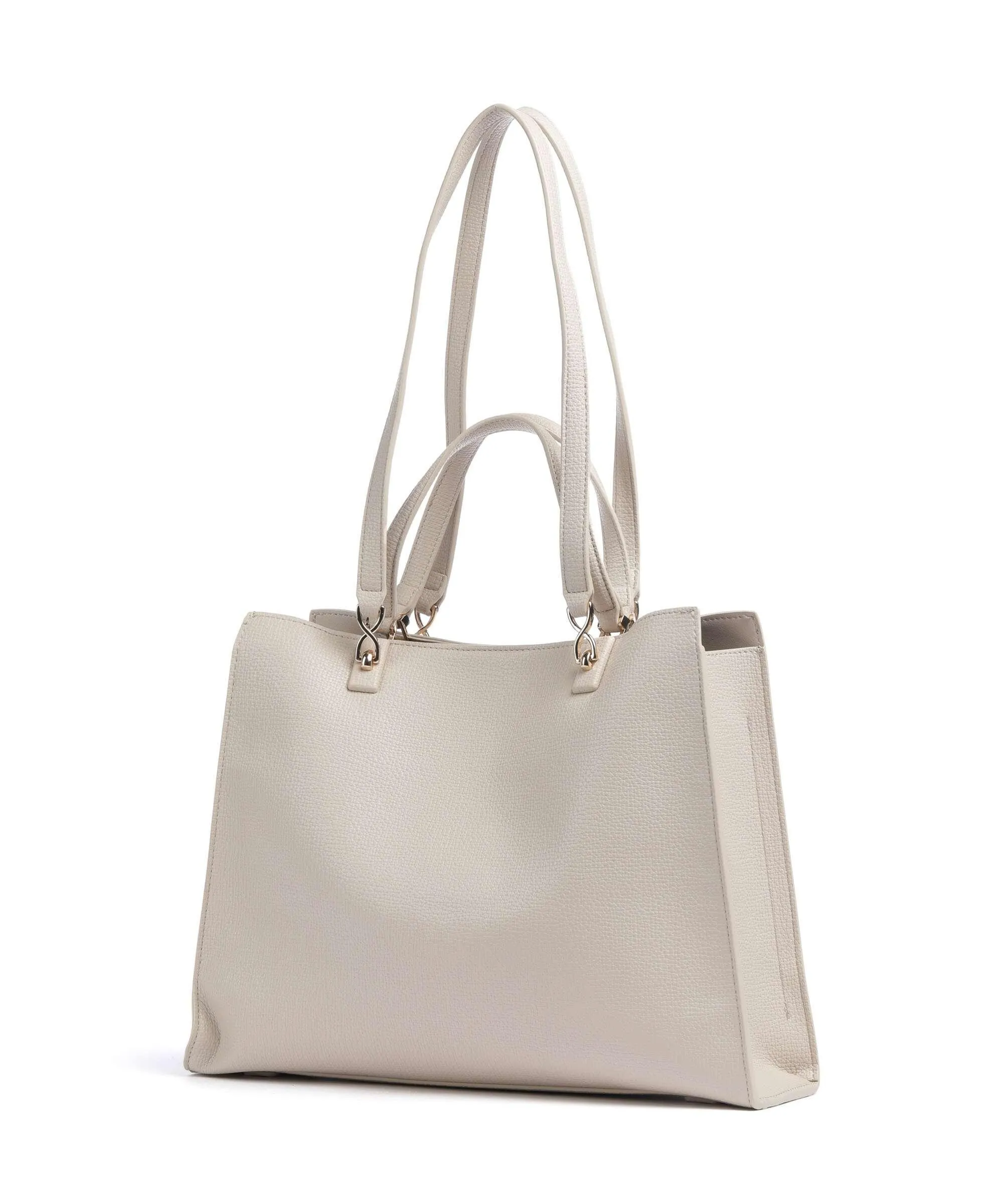  Valentino Bags Stereo Re Borsa shopper pelle sintetica avorio  