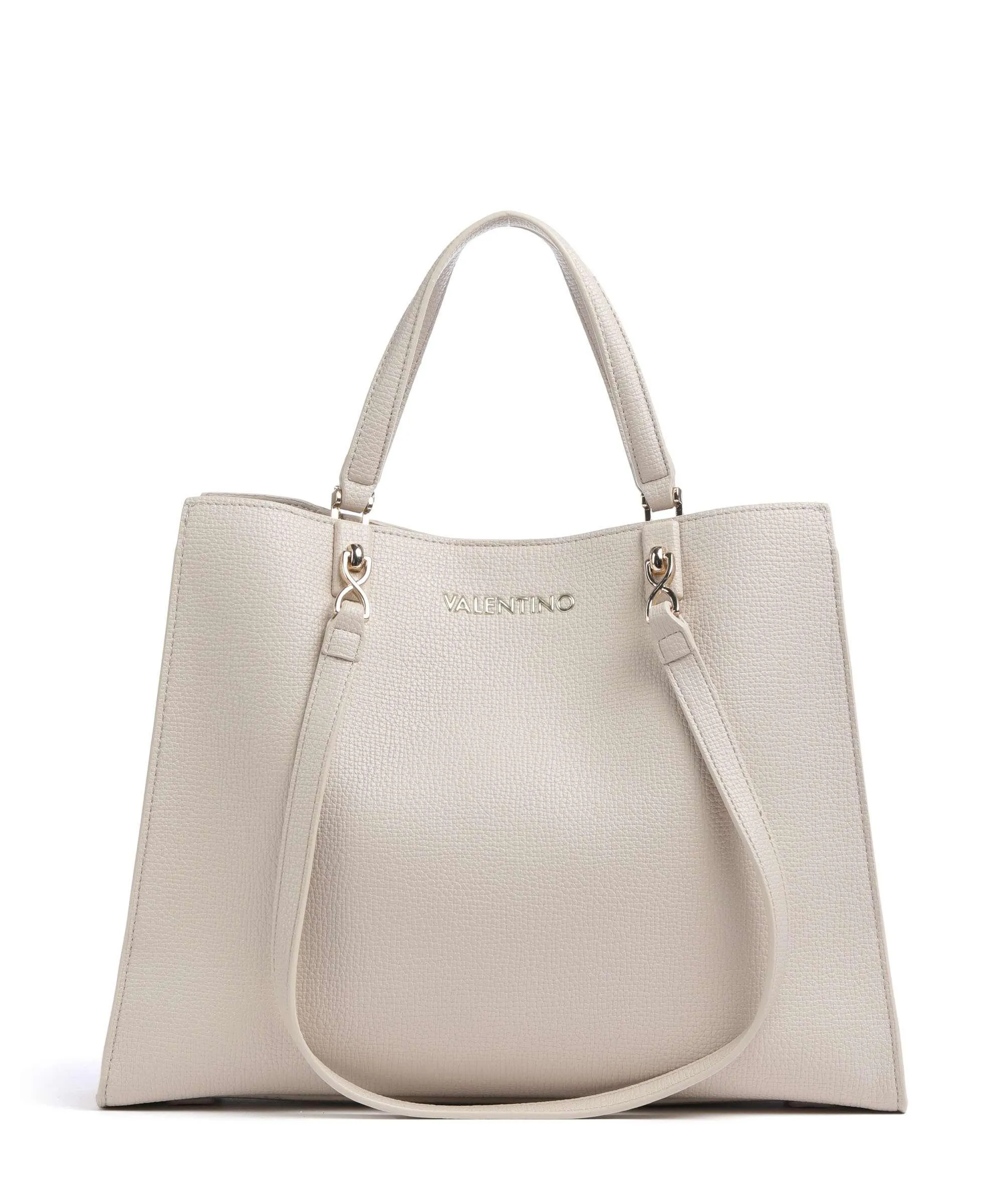  Valentino Bags Stereo Re Borsa shopper pelle sintetica avorio  