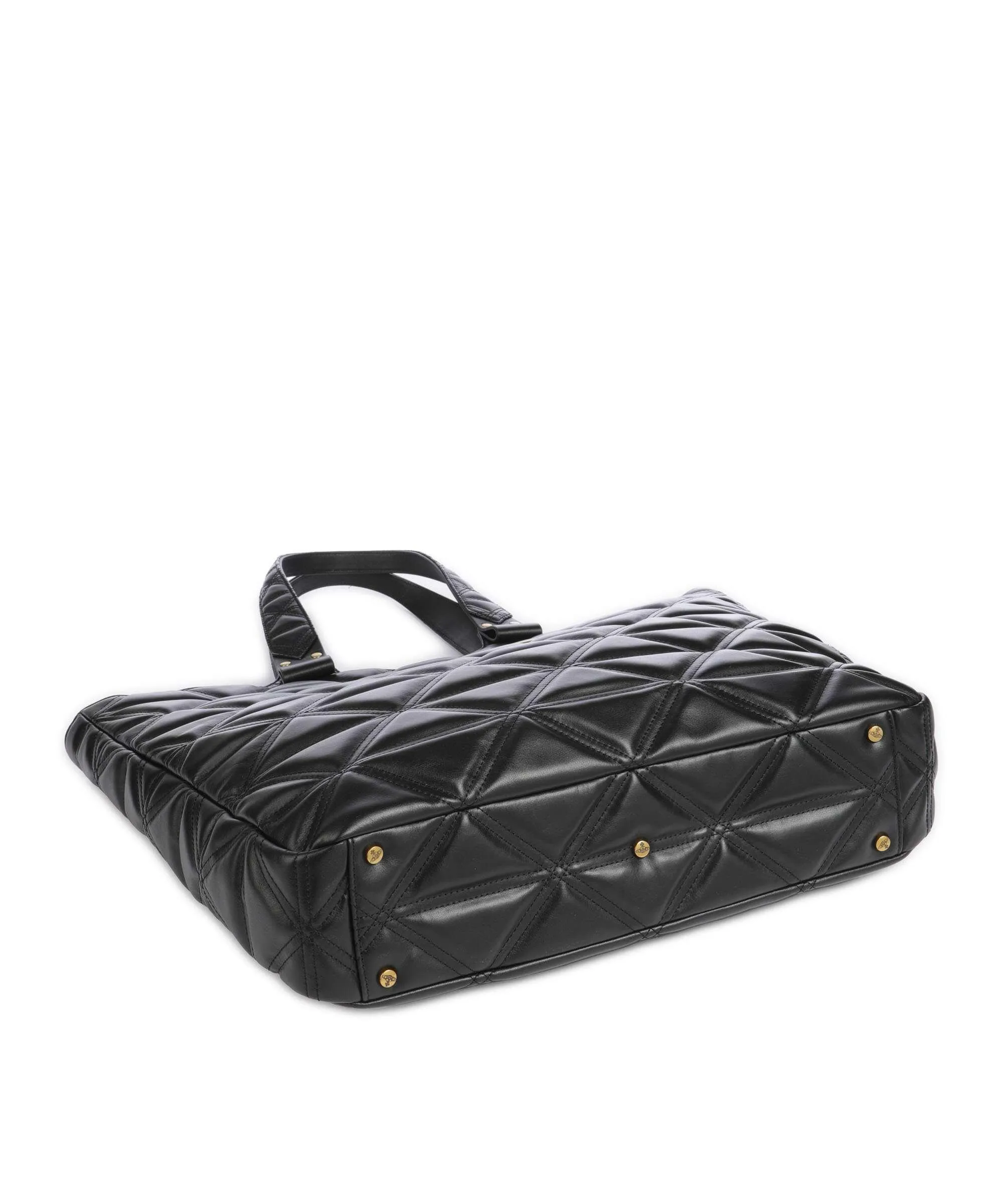  Vivienne Westwood Talitha Quilted Borsa shopper pelle di vitello finemente grana nero  