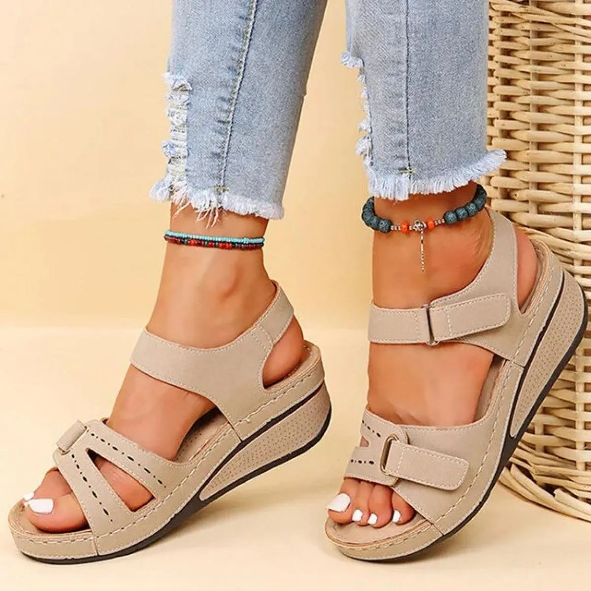 Wedge Samdals Sandali con zeppa estivi da donna Scarpe da spiaggia casual con plateau antiscivolo
