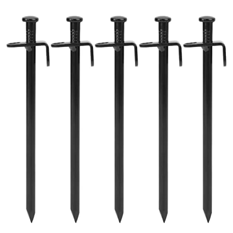 YEmirth 5Pcs Picchetti Multiuso per Tenda in Acciaio per Impieghi Pesanti Picchetti per Campeggio per Baldacchino E Telo da Camp