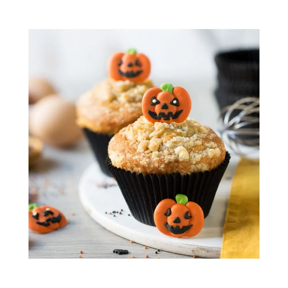 Zucche halloween in zucchero per dolci e tortePz 6 misura 3,5 cm